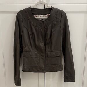 Kut from the Kloth Dark Brown Faux Leather Jacket